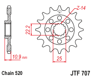JT ETURATAS 15-hampainen, JTF707.15