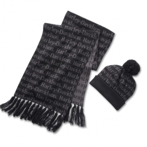 HD Women's Harley-Davidson Beanie and Scarf Gift Set