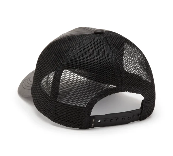 HD Bling Bar & Shield Leather Trucker Cap - Image 2