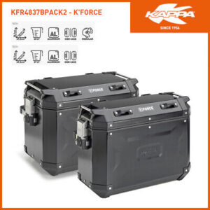 Kappa K´FORCE mustat alumiiniset Sivulaukut monokey 48LT+37LT