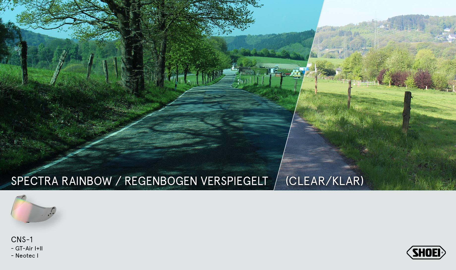 Shoei CNS-1 visiiri, spectra fire orange - Image 2