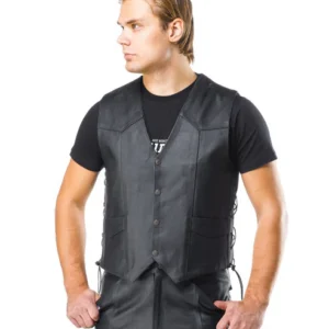 Sweep Classic nahkaliivi, musta