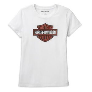 HD Women's Bar & Shield graphic t-paita valkoinen