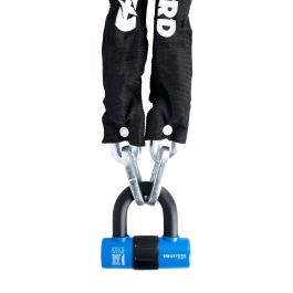 Oxford Chain 8 - ketjulukko + mini-riippulukko, 10 mm x 1400 mm