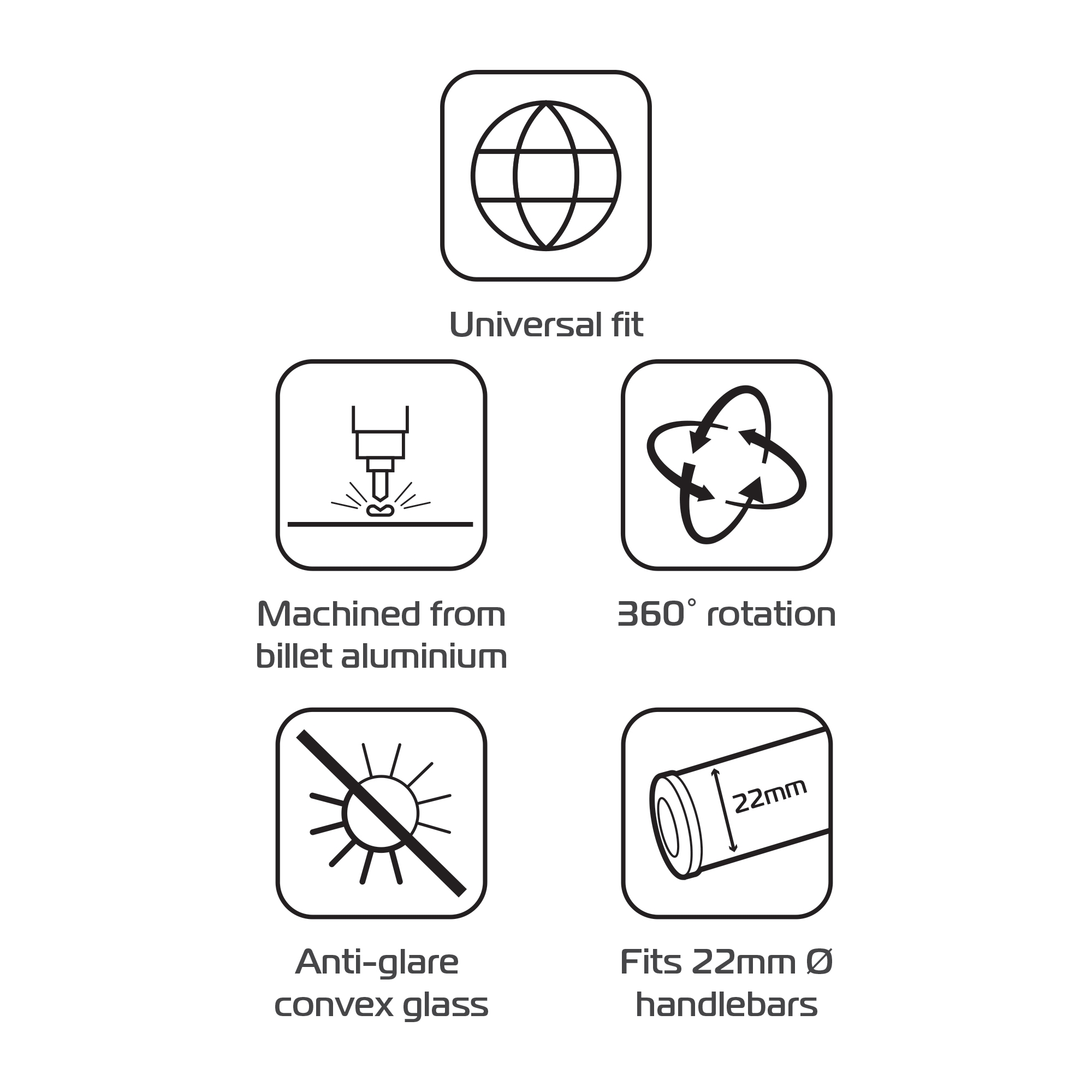Oxford Arrow 360 - ohjaustangon päätypeili - Image 5