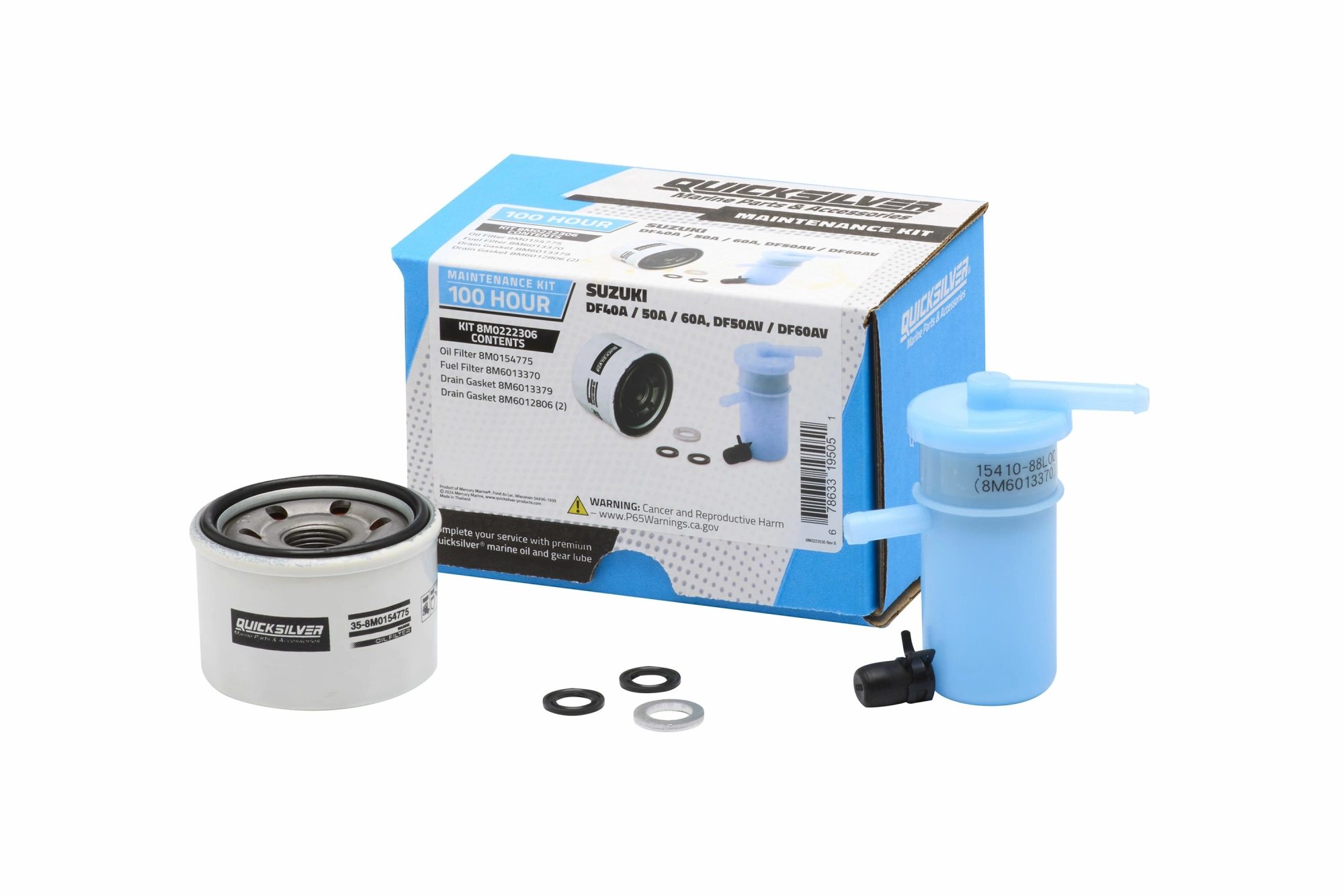 Quicksilver 100h huoltosarja Suzuki DF40A/50A/60A and DF50AV/DF60AV