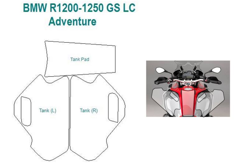 VentureShield paint + tank protection tank set R1200 GS LC Adv. (2014-), R 1250 GS Adventure
