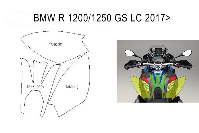 Tank protection PremiumShield - clear R 1200GS LC (2017-), R 1250 GS