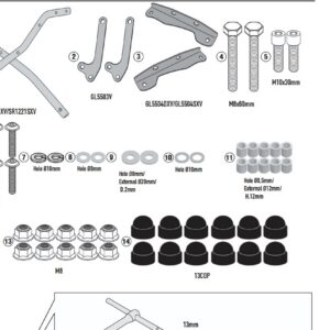 Kappa takateline MONOLOCK®- tai MONOKEY®-takalaukulle HONDA CB750 HORNET 2023-26