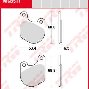 TRW Jarrupalat Performance Comfort eteen Harley-Davidson XR 1000 1985 ym. (MCB511PC)