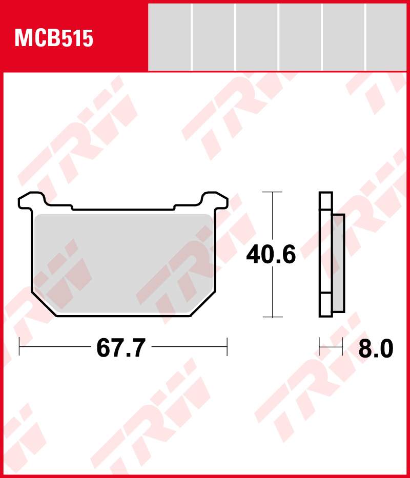 TRW Jarrupalat Allround eteen Kawasaki Z 500 1981-1983 ym. (MCB515) - Image 2