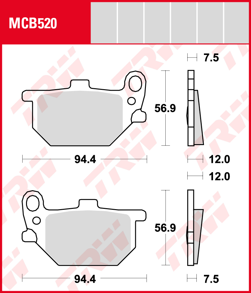 TRW Jarrupalat Allround eteen Yamaha XS 850 1981-ym. (MCB520) - Image 2