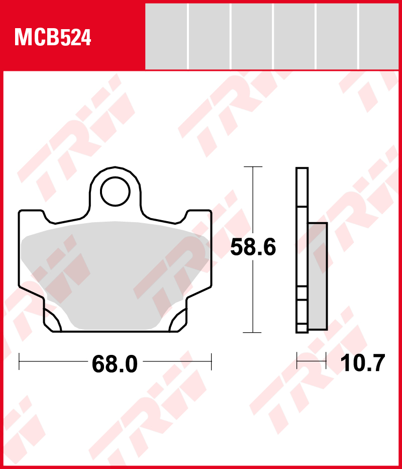 TRW Jarrupalat Allround eteen Yamaha SR 250 1992-1993 ym. (MCB524) - Image 2