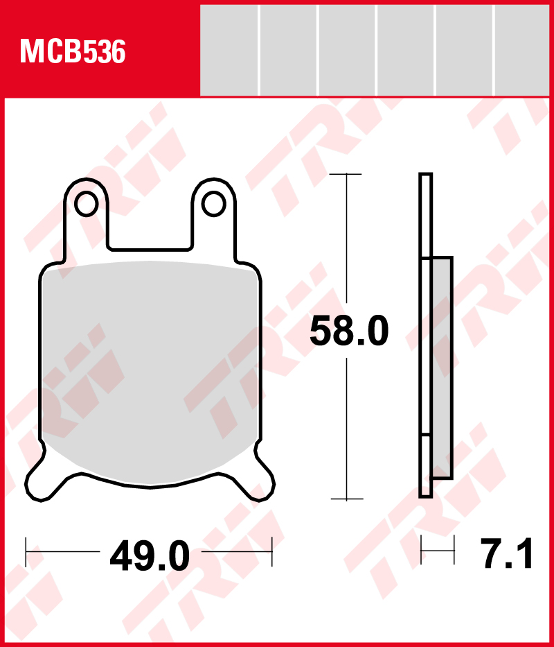 TRW Jarrupalat Allround eteen Kreidler 125 Mustang 1983-ym. (MCB536) - Image 2