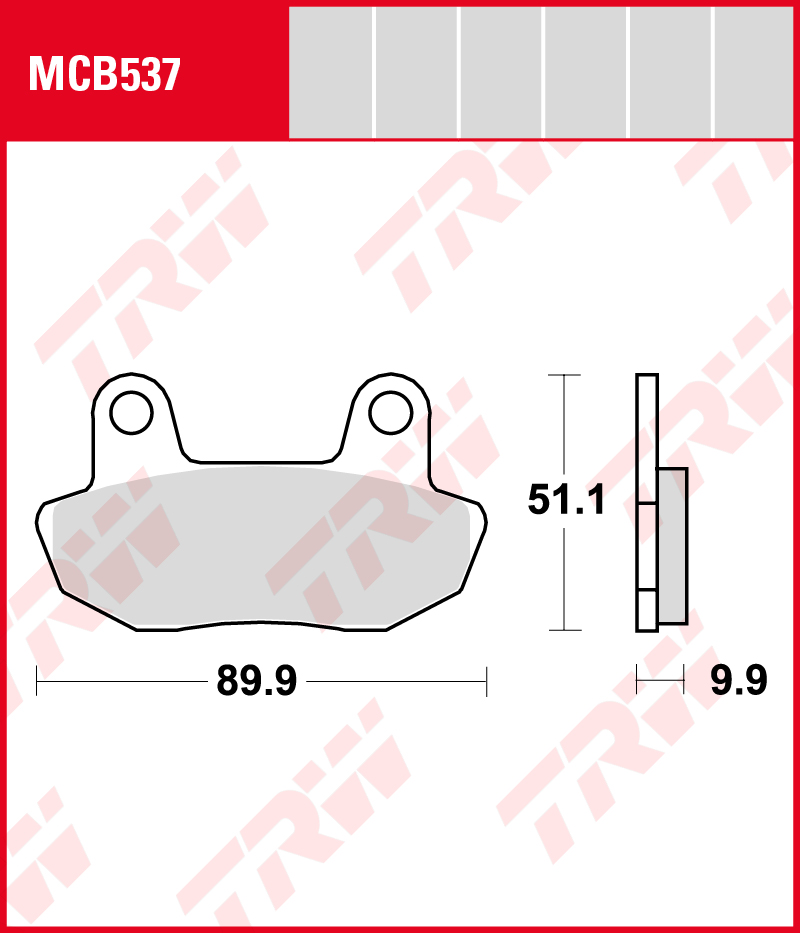 TRW Jarrupalat Allround eteen Honda VT 750 C Shadow 1983-1986 ym. (MCB537) - Image 2