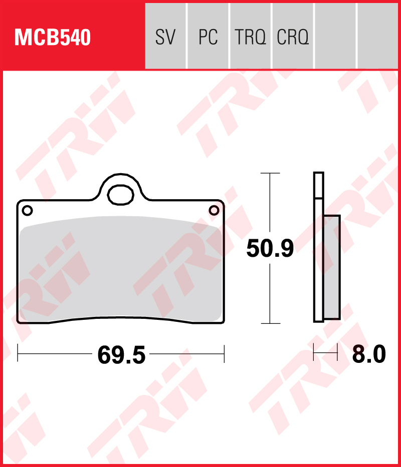 TRW Jarrupalat Performance Comfort eteen/taakse Beta 350 Euro 2003-ym. (MCB540PC)