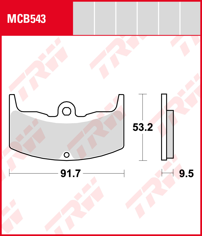 TRW Jarrupalat Allround taakse Honda CB 650 SC 1983-ym. (MCB543) - Image 2