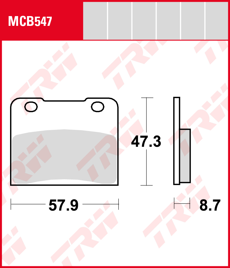 TRW Jarrupalat Allround eteen Suzuki RG 250 Gamma 1987 (MCB547) - Image 2