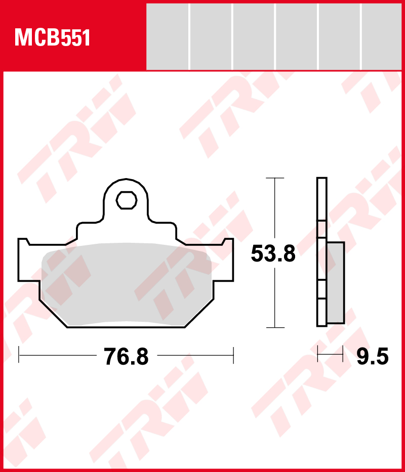 TRW Jarrupalat Allround eteen Honda MBX 125 RW 1984 ym. (MCB551) - Image 2