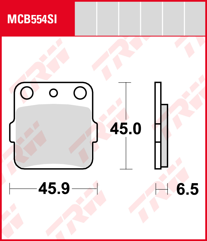 TRW Sinterijarrupalat Offroad eteen/taakse Honda CR 80 R 1992-2002 ym. (MCB554SI) - Image 2