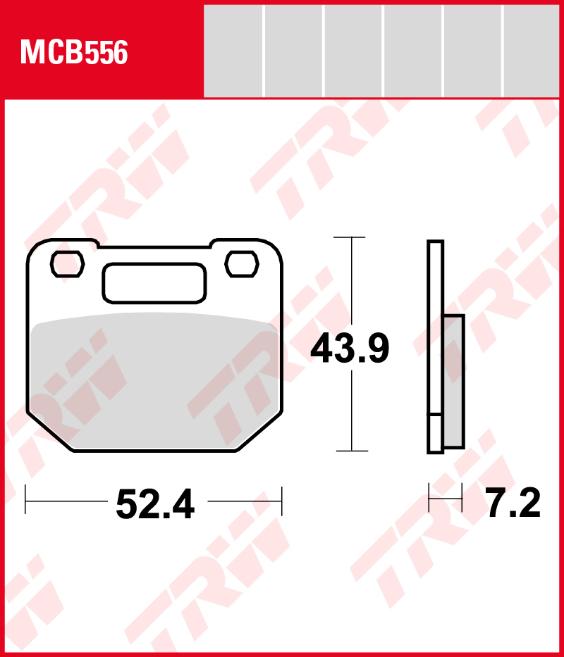 TRW Jarrupalat Allround eteen Suzuki RG 80 Gamma 1985-1996 ym. (MCB556) - Image 2