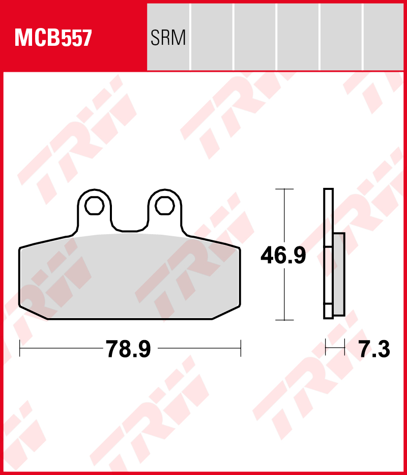 TRW Sinterijarrupalat maxi-skootteriin eteen Aprilia 200 Scarabeo 2002-2006 ym. (MCB557SRM) - Image 2