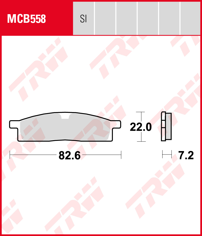 TRW Sinterijarrupalat Offroad eteen Yamaha YZ 80 1993-1997 ym. (MCB558SI) - Image 2
