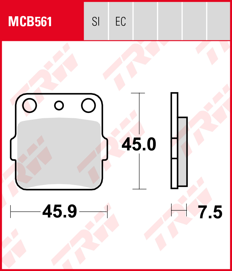 TRW Jarrupalat Eco taakse Suzuki DR-Z 800 1988-1990 (MCB561EC) - Image 2