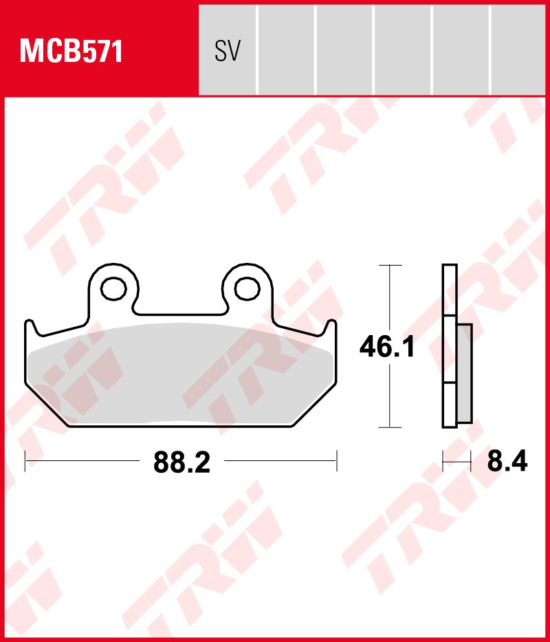 TRW Sinterijarrupalat eteen Honda VT 600 C 1988 ym. (MCB571SV) - Image 2