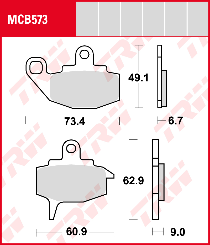 TRW Jarrupalat Allround eteen Kawasaki KX 125 1987-1988 ym. (MCB573) - Image 2