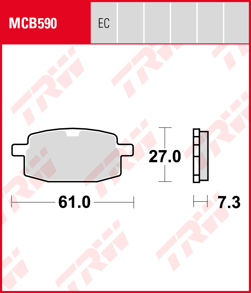 TRW Jarrupalat Eco eteen Adly (Her Chee) 50 Cat Code TW 2001-ym. (MCB590EC) - Image 2