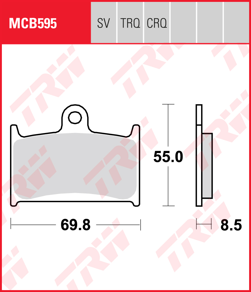 TRW Hyper-Carbon Racing -jarrupalat eteen Triumph 900 Sprint 1994-1999 ym. (MCB595CRQ) - Image 2