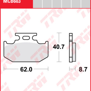TRW Jarrupalat Allround taakse Yamaha MT 155 15 2018-2021 ym. (MCB603)