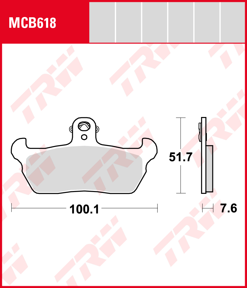 TRW Jarrupalat Allround eteen/taakse Aprilia 600 Pegaso Brembo Calliper 1990-1992 ym. (MCB618) - Image 2