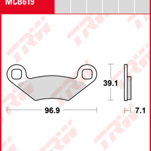 TRW Jarrupalat Allround eteen/taakse Polaris 450 Outlaw S, MXR 2008-ym. (MCB619)