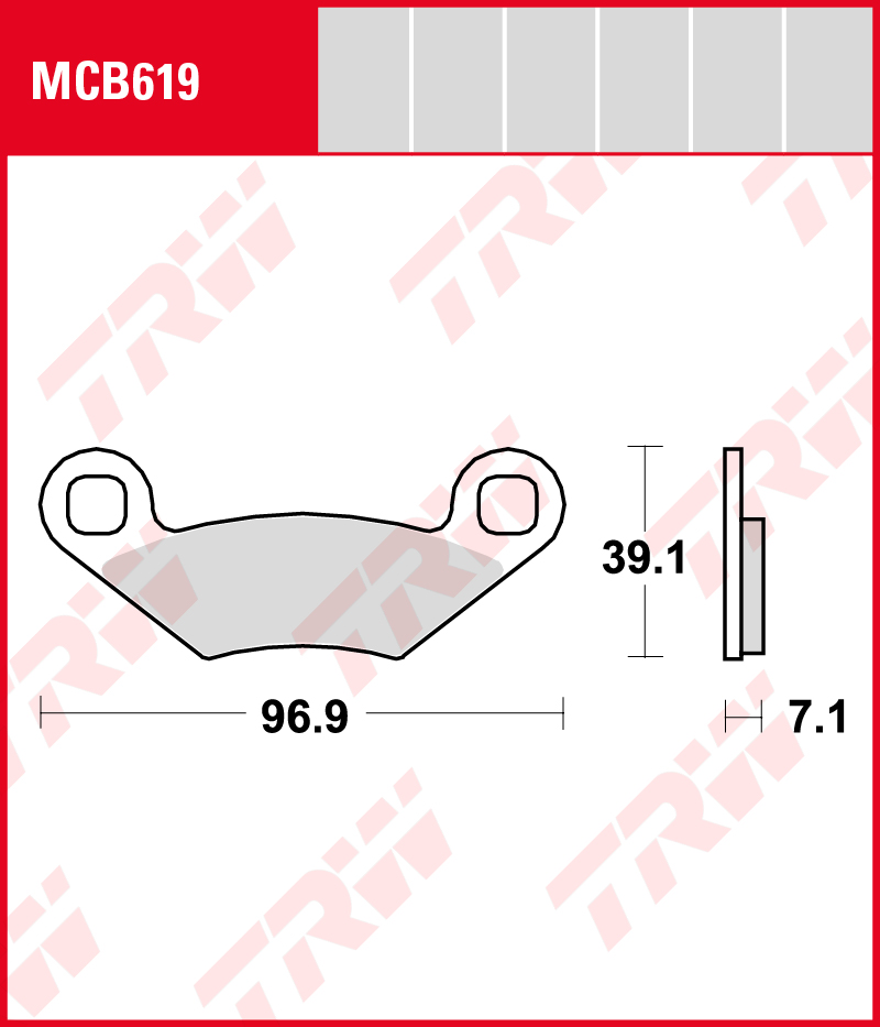 TRW Jarrupalat Allround eteen/taakse Polaris 450 Outlaw S, MXR 2008-ym. (MCB619)