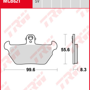 TRW Sinterijarrupalat eteen BMW R80 800 R 1993-1994 ym. (MCB621SV)