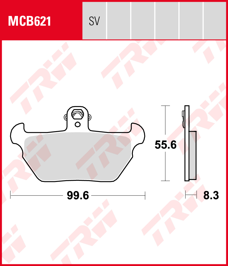 TRW Jarrupalat Allround eteen BMW R80 800 R 1993-1994 ym. (MCB621) - Image 2