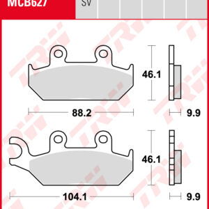 TRW Jarrupalat Allround eteen Yamaha XT 600 E 1999-2003 ym. (MCB627)