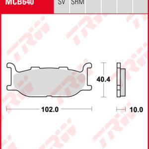 TRW Sinterijarrupalat eteen Yamaha SR 400 2014-ym. (MCB640SV)