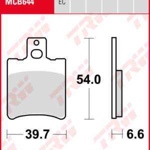 TRW Jarrupalat Eco eteen Aprilia SR 50 Ditech 2000-2003 ym. (MCB644EC)