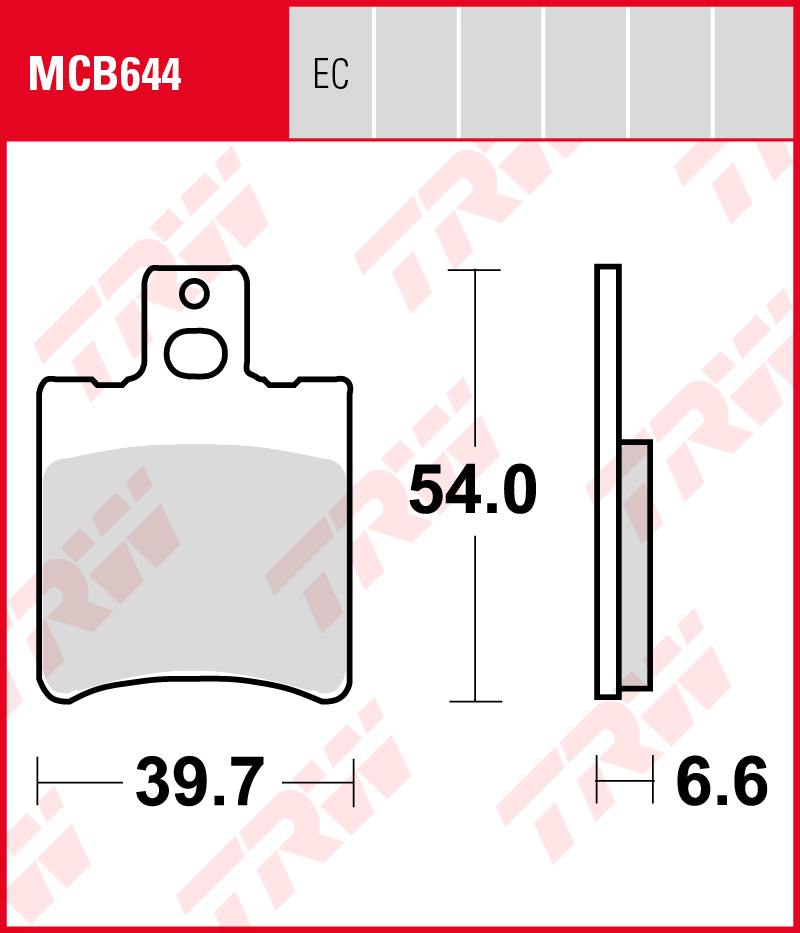 TRW Jarrupalat Eco eteen Aprilia SR 50 Ditech 2000-2003 ym. (MCB644EC)