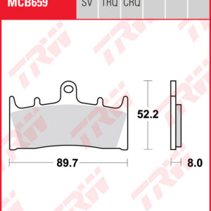 TRW Jarrupalat Allround eteen Kawasaki ZRX 1100 1996-2000 ym. (MCB659)