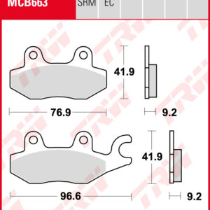 TRW Jarrupalat Allround eteen/taakse Aeon 125 Öz Disc modell 2014-ym. (MCB663)