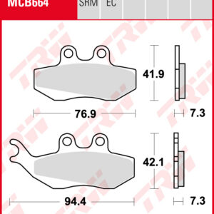 TRW Jarrupalat Allround eteen/taakse Aprilia RS 50 Extrema, Replica 2002-2003 ym. (MCB664)