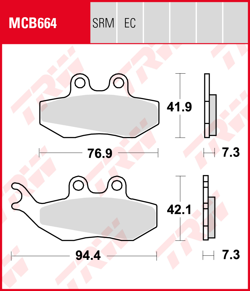TRW Jarrupalat Eco eteen/taakse Aprilia RS 50 Extrema, Replica 2002-2003 ym. (MCB664EC) - Image 2