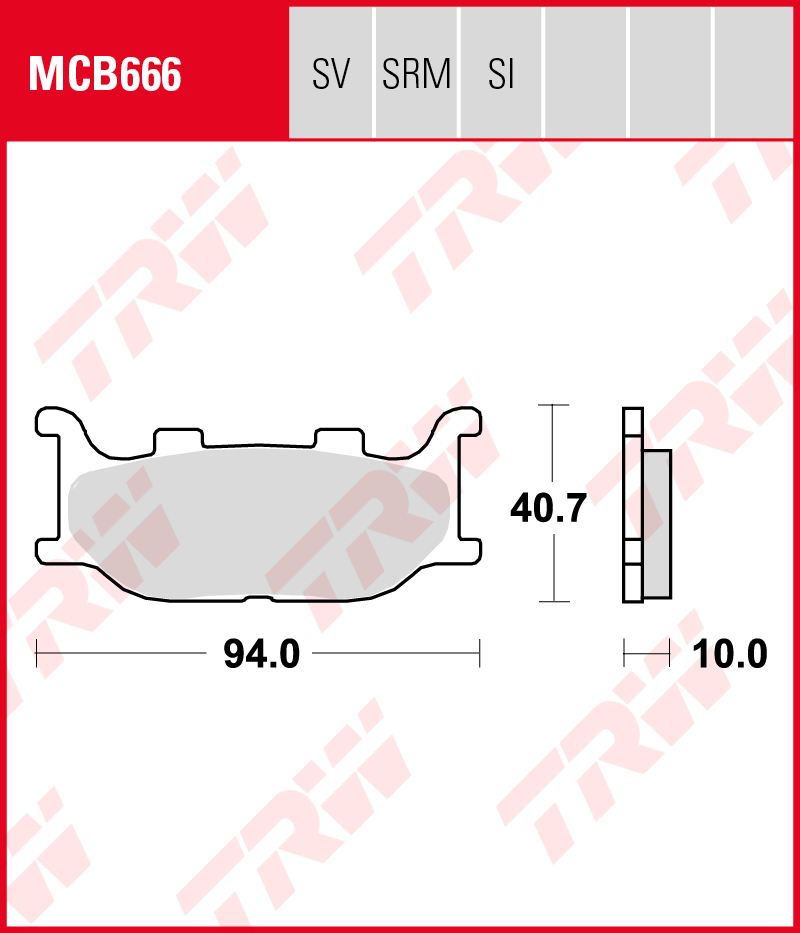TRW Sinterijarrupalat maxi-skootteriin eteen Italjet 150 Jupiter 2002-ym. (MCB666SRM) - Image 2