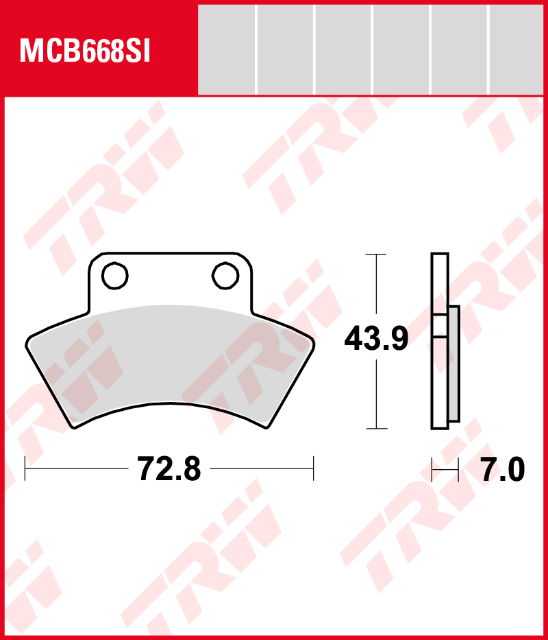 TRW Sinterijarrupalat Offroad taakse PGO 500 Bug 2008-ym. (MCB668SI) - Image 2