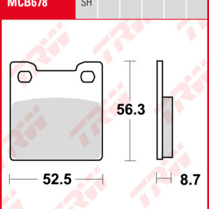 TRW Jarrupalat Allround taakse Suzuki RF 900 R 1994-1997 (MCB678)