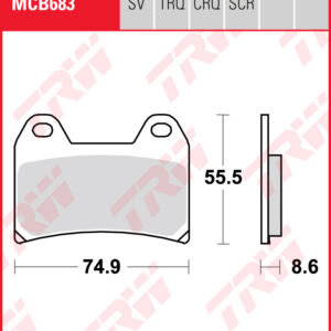 TRW Sinter-Carbon Racing -jarrupalat (MCB683SCR)